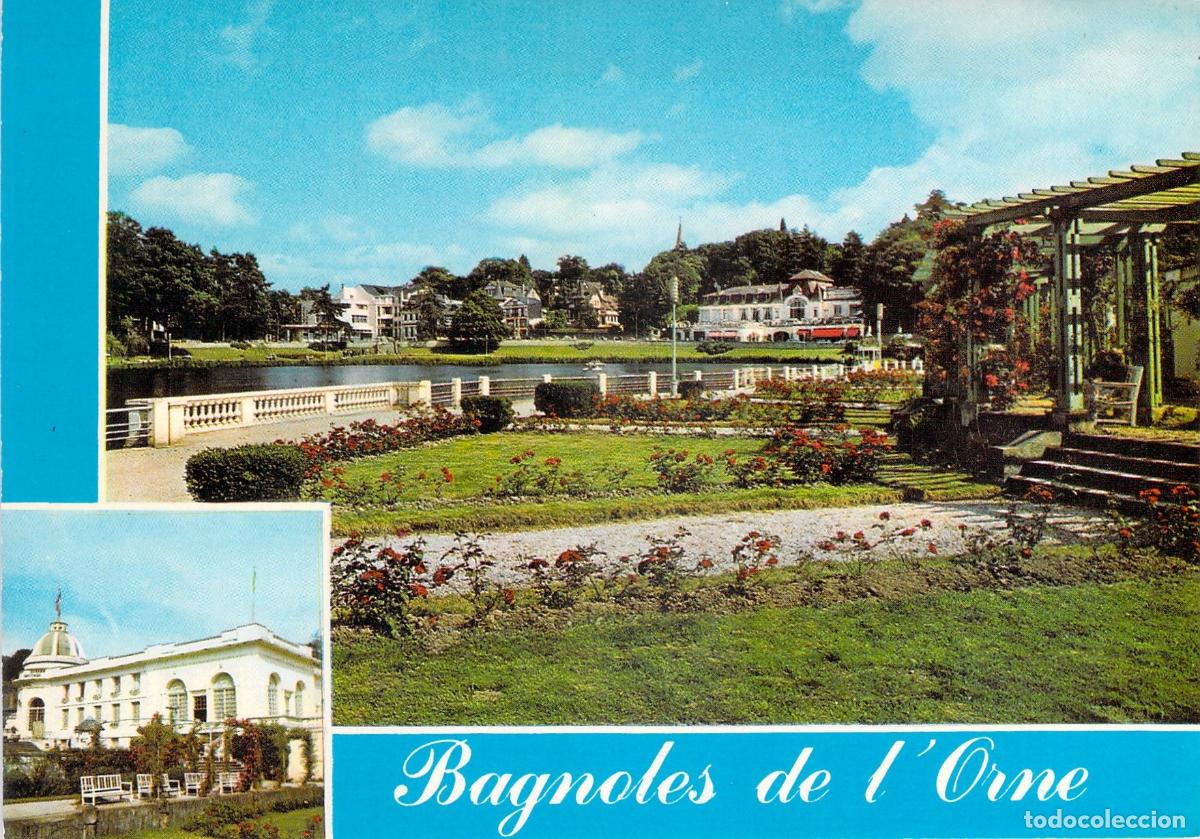 Postales: Postal de Bagnoles-de-l'Orne, Francia: Jardines del Casino y Lago