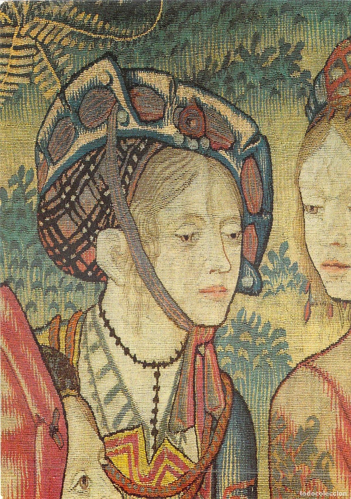 Postales: Postal Tapiz Renacentista Una Suivante Castillo de Ecouen