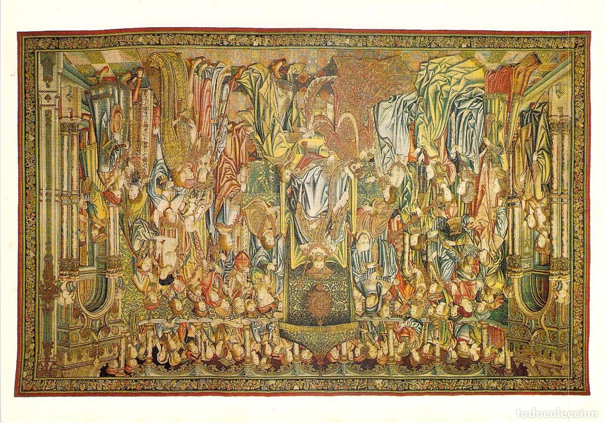 Postales: Postal Tapiz del Renacimiento Bethsab&eacute;e en la Corte de David