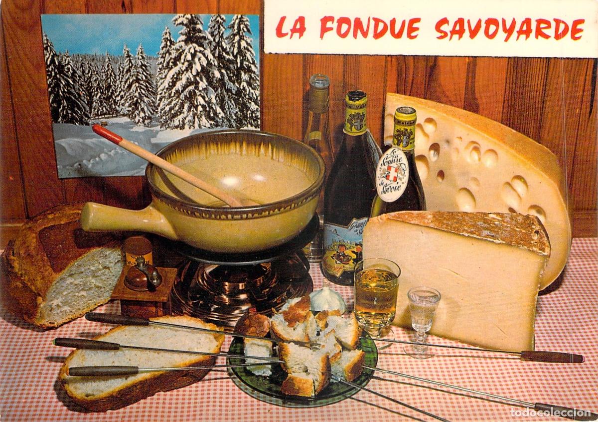 Postales: Postal de Gastronom&iacute;a Francesa - Receta de Fondue Savoyarde