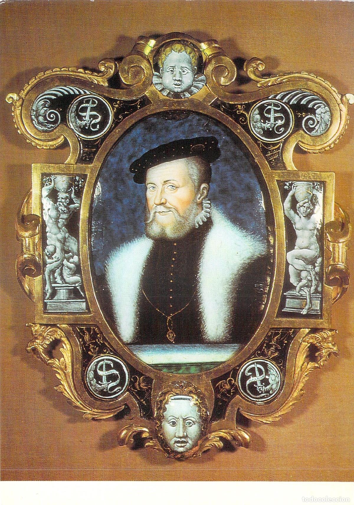 Postales: Postal Arte Museo del Louvre: El Condestable de Montmorency de L&eacute;onard Limosin