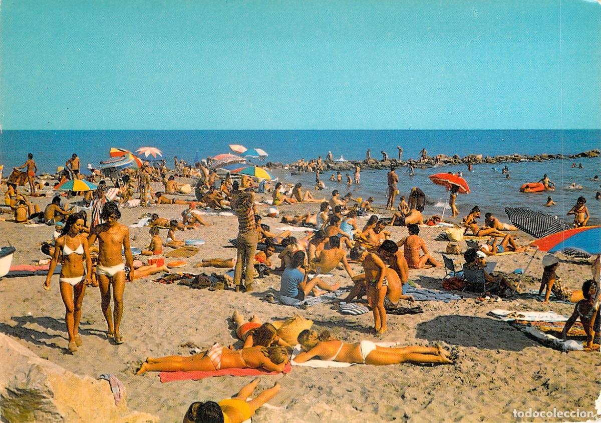 Postales: Postal de la playa en Les Saintes-Maries-de-la-Mer, Camarga