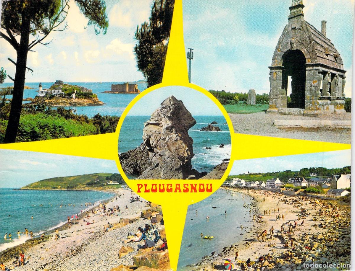 Postales: Postal de Plougasnou, Breta&ntilde;a: Paisajes Costeros y Playas