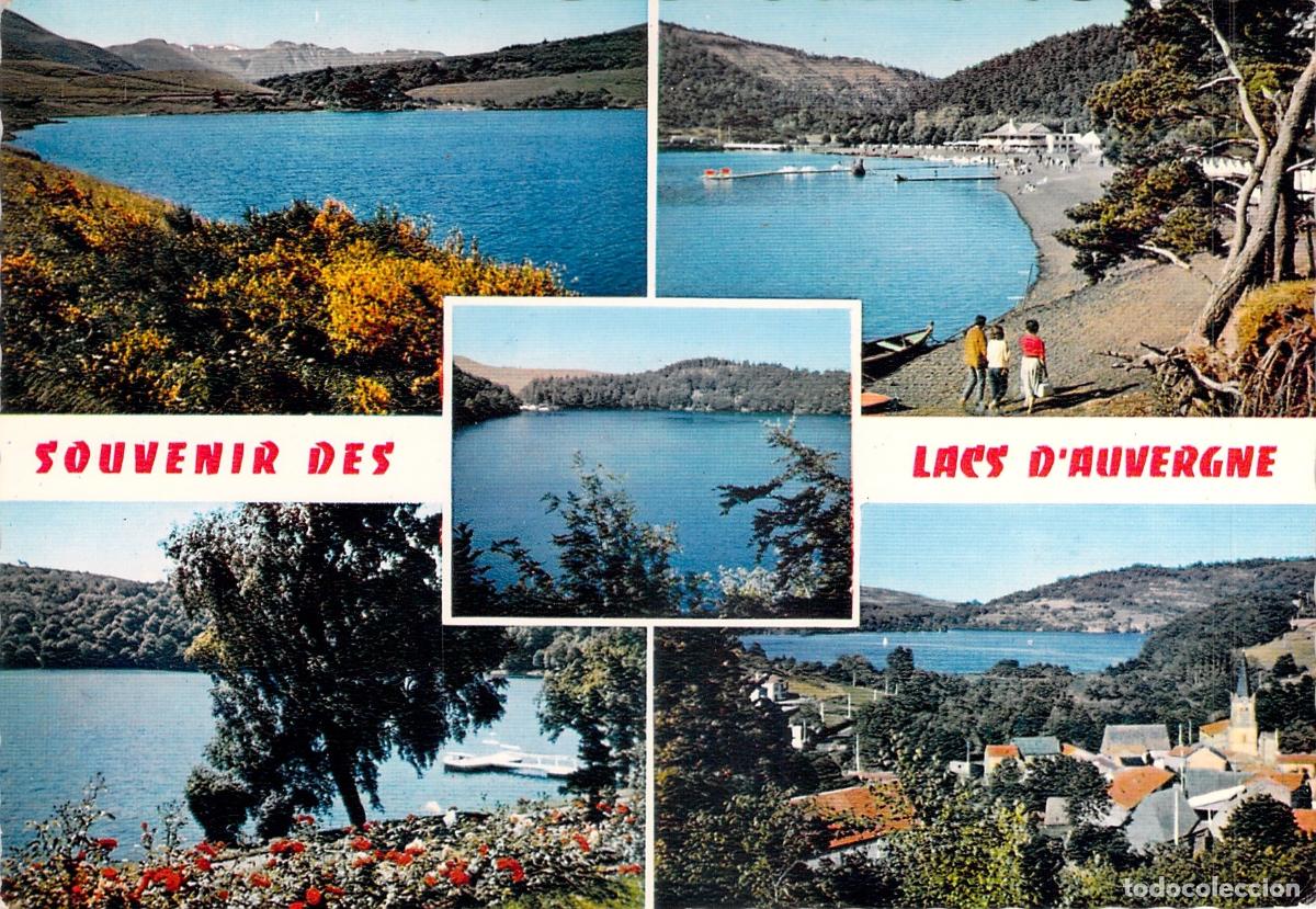 Postales: Postal Souvenir de los Lagos de Auvergne, Francia - Multivista