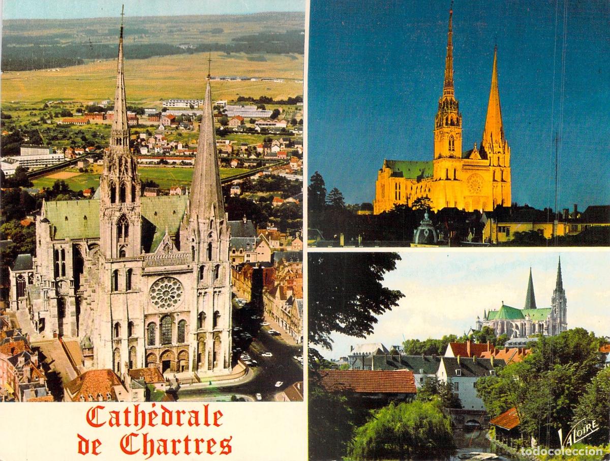 Postales: Postal Multi-vista de la Catedral de Chartres, Francia
