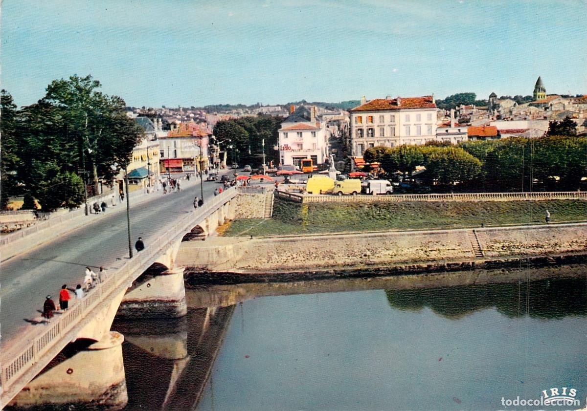 Postales: Postal de Saintes, Puente Palissy sobre el r&iacute;o Charente, Francia