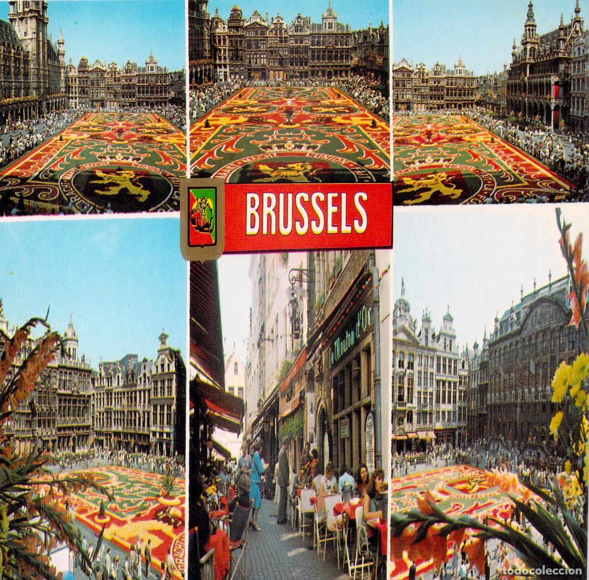 Postales: Postal de Bruselas B&eacute;lgica Grand Place Alfombra de Flores