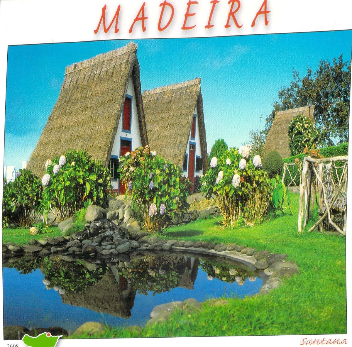 Postales: Postal de Santana Madeira Casas T&iacute;picas Tradicionales