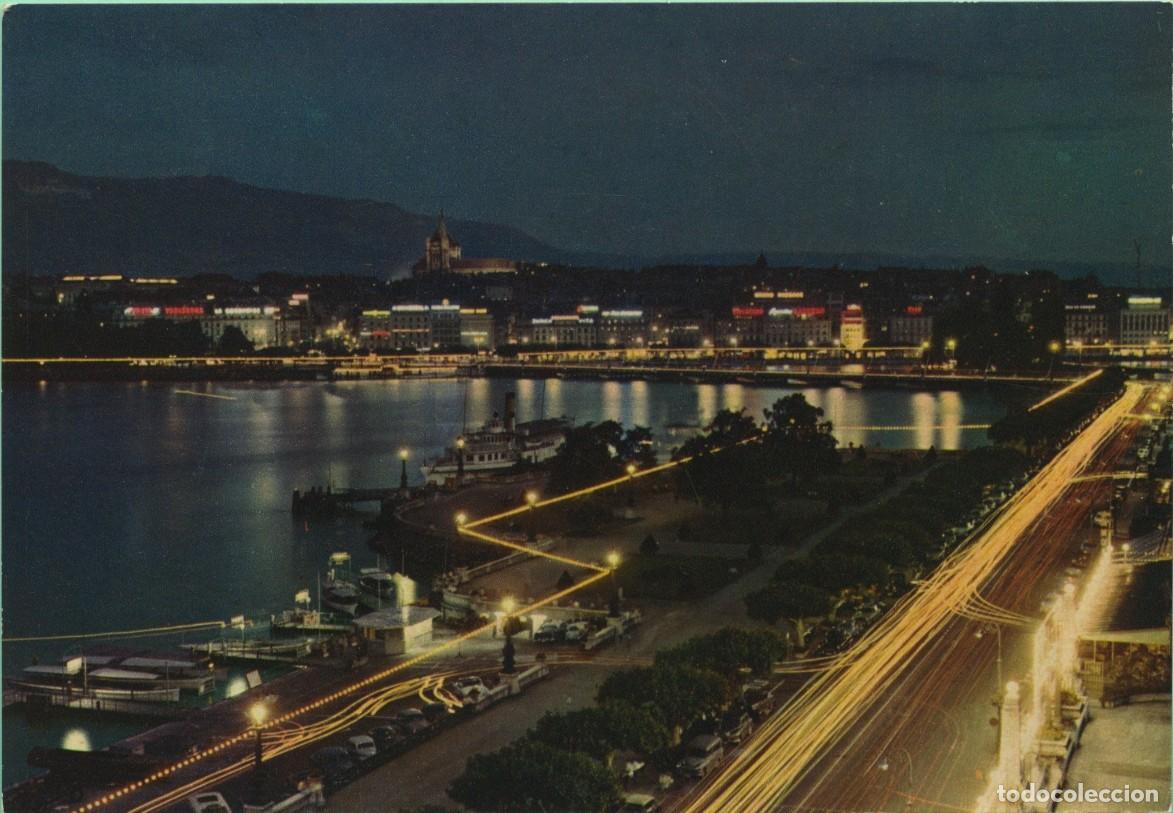 Postales: N&ordm; 523-GENEVE. Switzerland. La rade Illumin&eacute;e. Sin circular. EDITIONS COLORIS PIERRE JAEGER&FILS