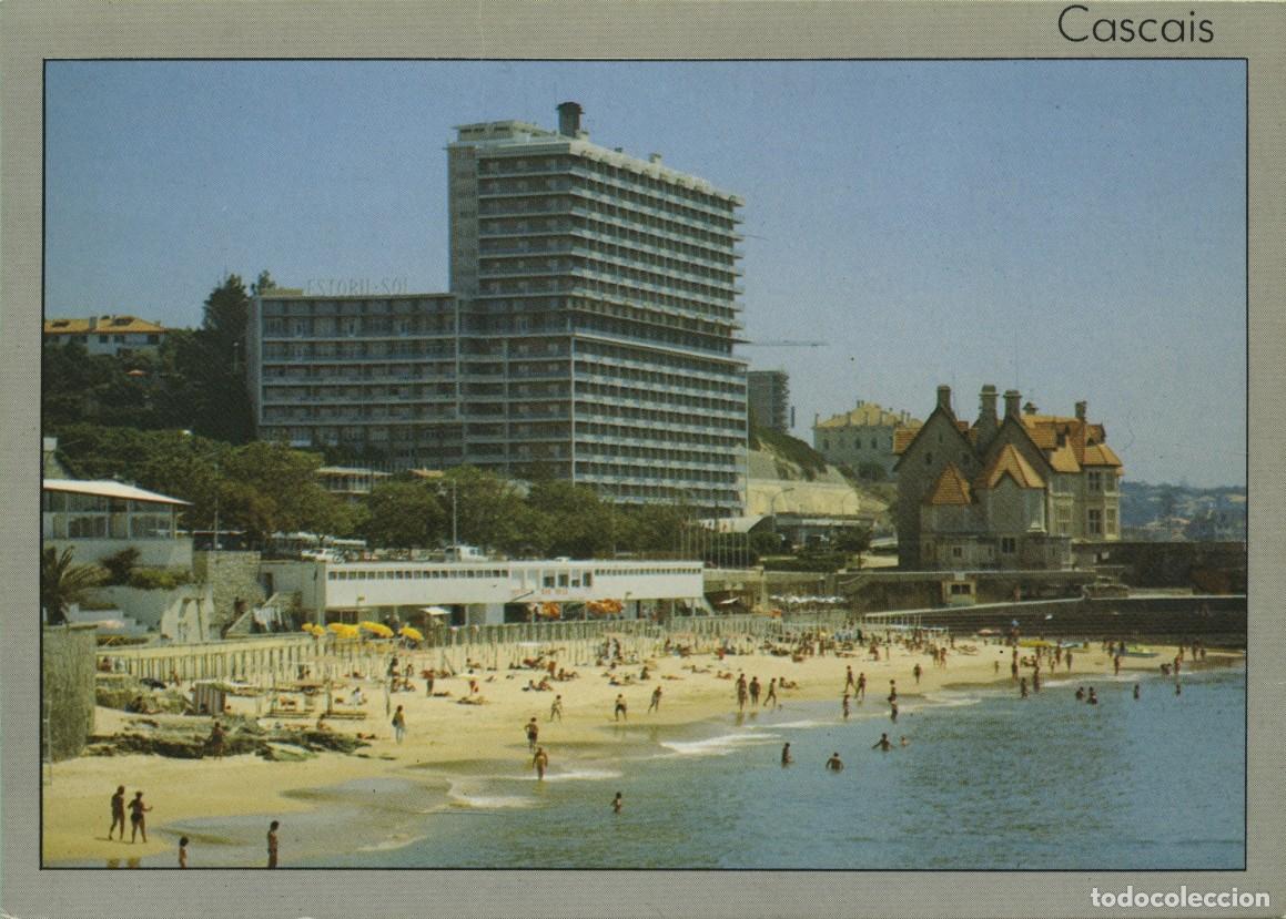 Postales: N&ordm; C3-CASCAIS. Portugal. A Praia da Concei&ccedil;ao e o Hotel Estoril-Sol. Sin circular. ED. MJB
