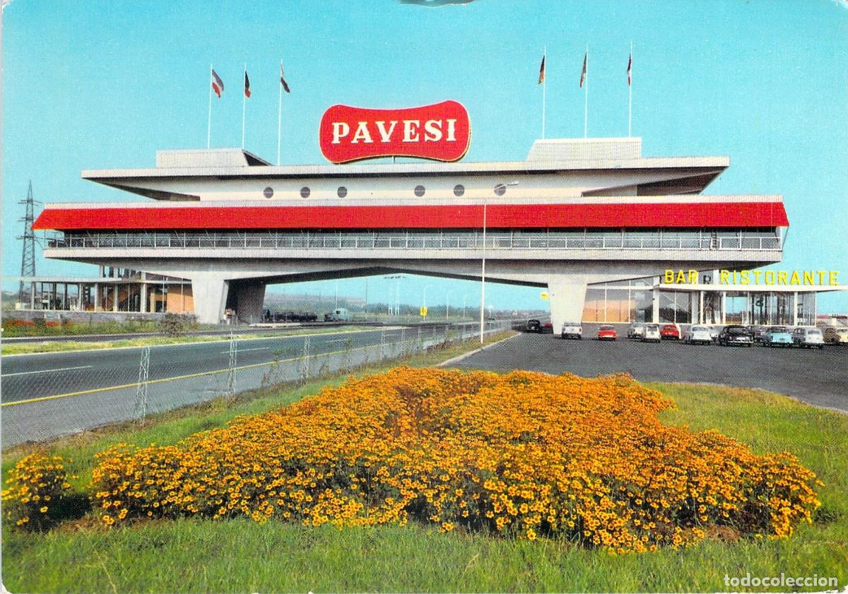 Postales: Postal Autogrill Pavesi Autostrada Milano-Brescia Osio Italia