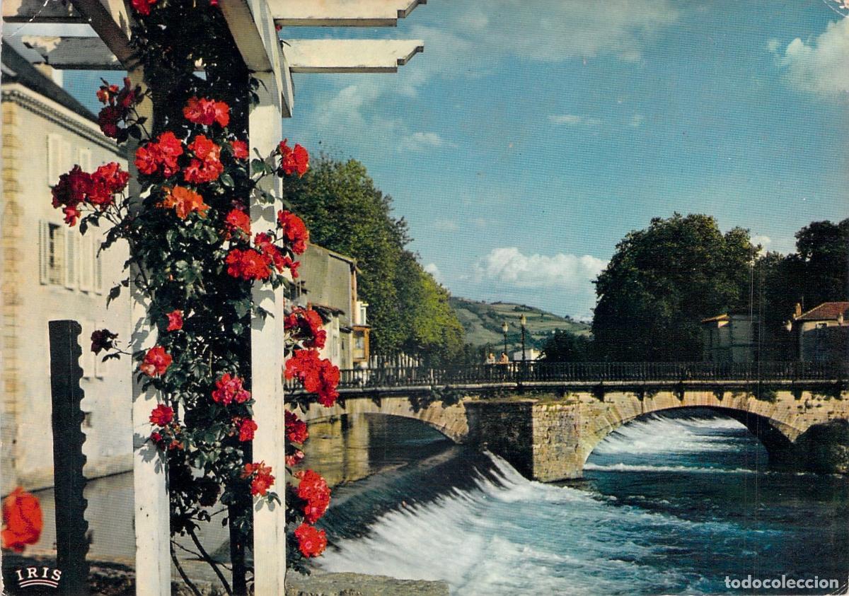 Postales: Postal de Saint-Girons, R&iacute;o Salat y Puente, Ari&egrave;ge, Francia