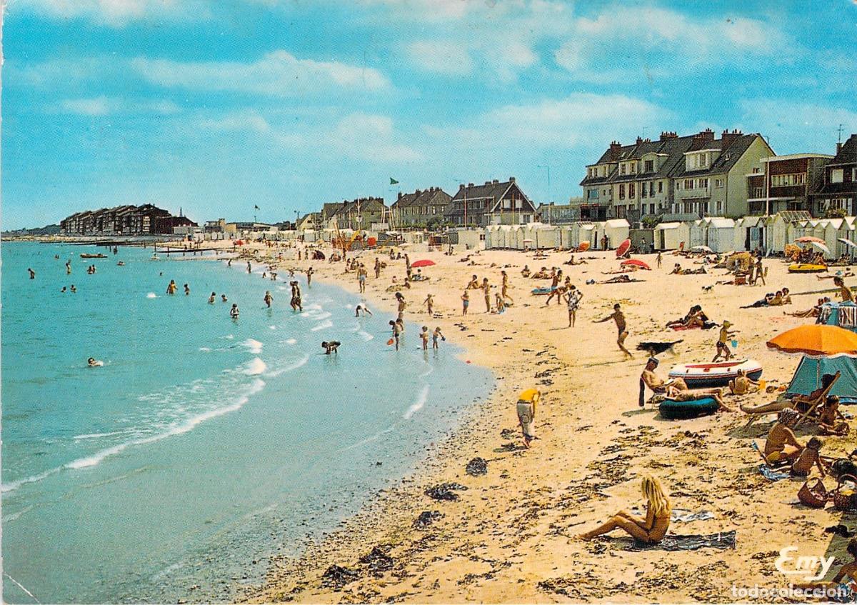 Postales: Postal de Courseulles-sur-Mer, La Plage, Calvados, Normand&iacute;a