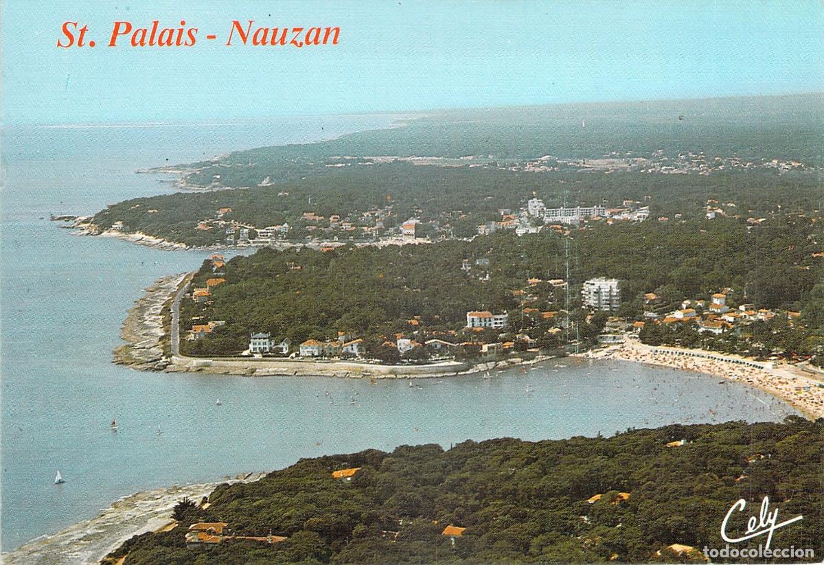 Postales: Postal de Vista A&eacute;rea de la Playa de Nauzan en St. Palais sur Mer