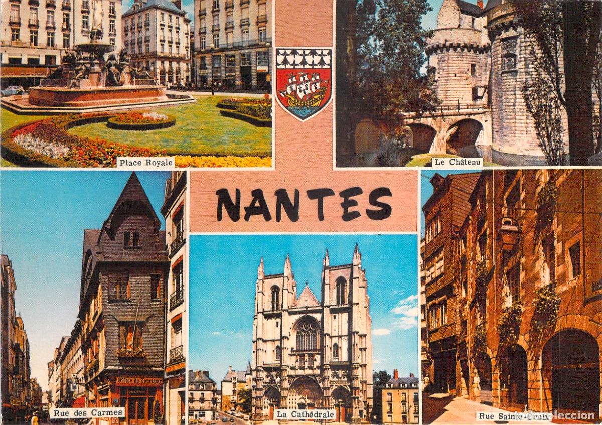 Postales: Postal de Nantes, Francia - Multivista de Monumentos Hist&oacute;ricos