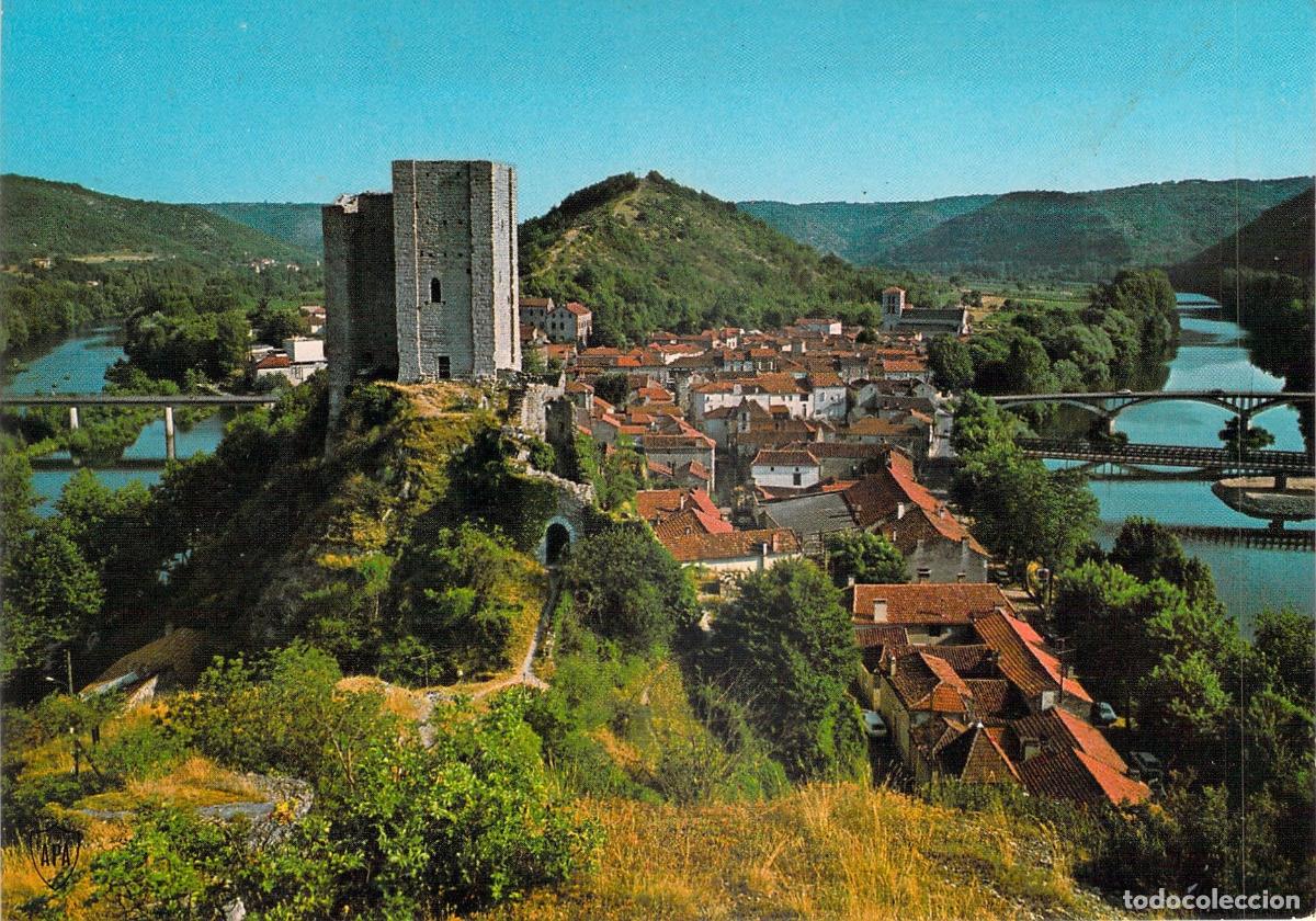 Postales: Postal de Luzech, Francia: Vista Panor&aacute;mica y Torre del Siglo XII