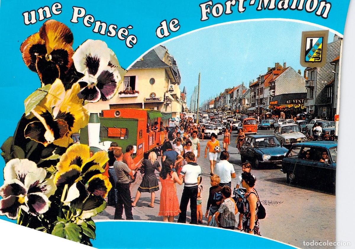 Postales: Postal de Fort-Mahon-Plage: Avenida de la Playa y Peque&ntilde;o Tren