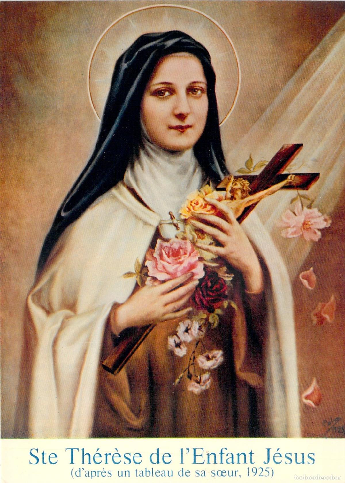 Postales: Postal de Santa Teresa del Ni&ntilde;o Jes&uacute;s, Pintura de C&eacute;line