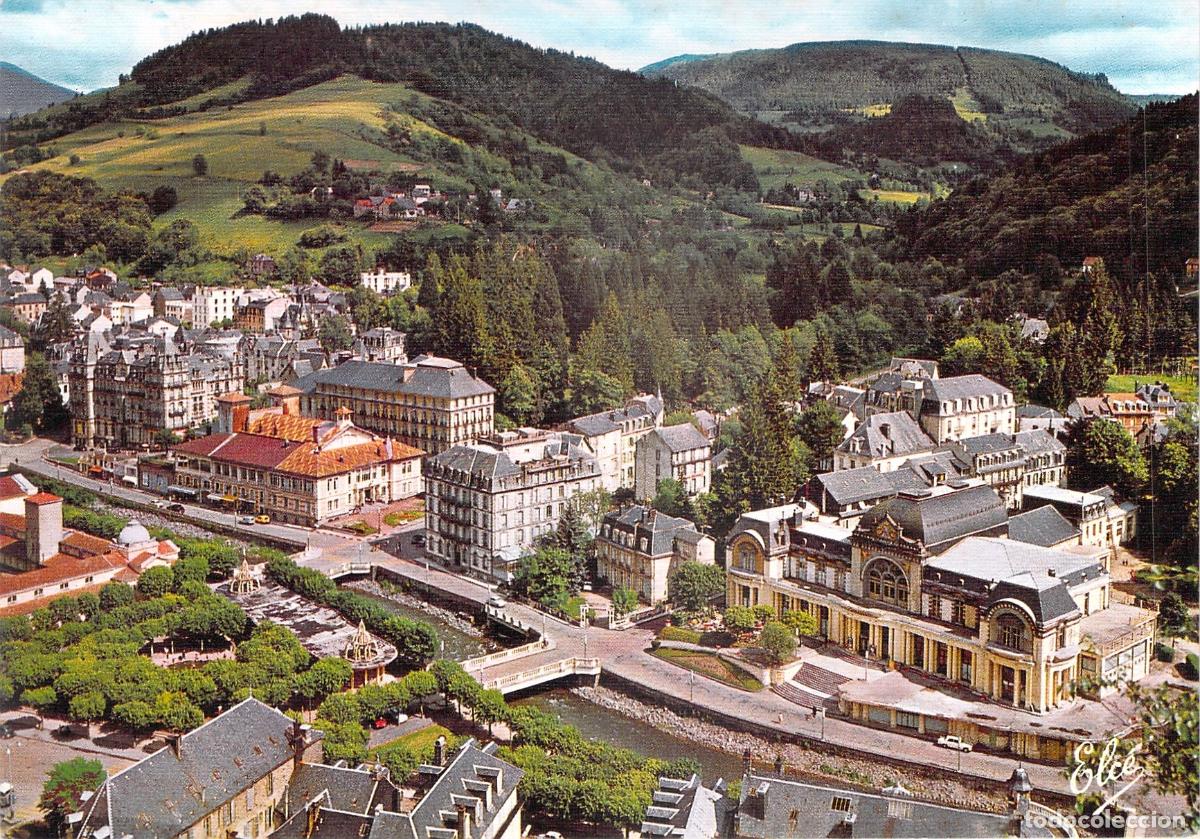 Postais: Postal de La Bourboule: El Casino y los Puentes sobre la Dordogne