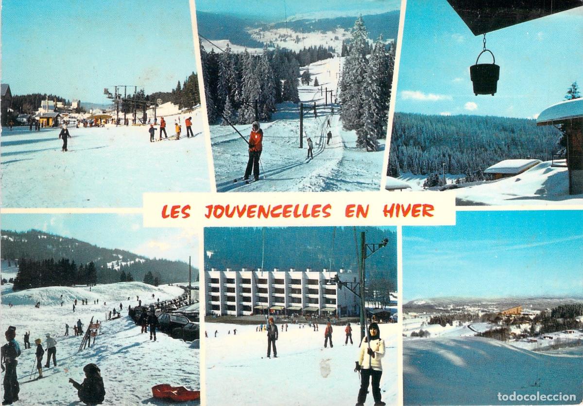 Postais: Postal de Les Jouvencelles en Invierno, Estaci&oacute;n de Esqu&iacute; en el Jura, Francia