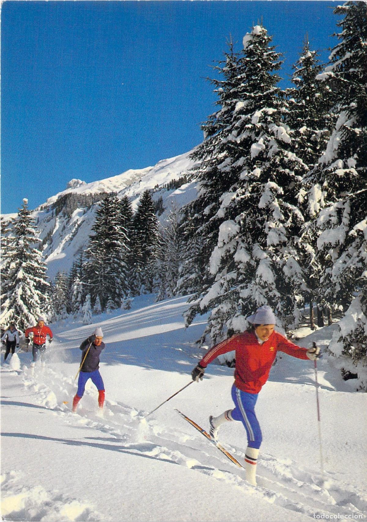 Postais: Tarjeta Postal Esqu&iacute; de Fondo en los Alpes Franceses