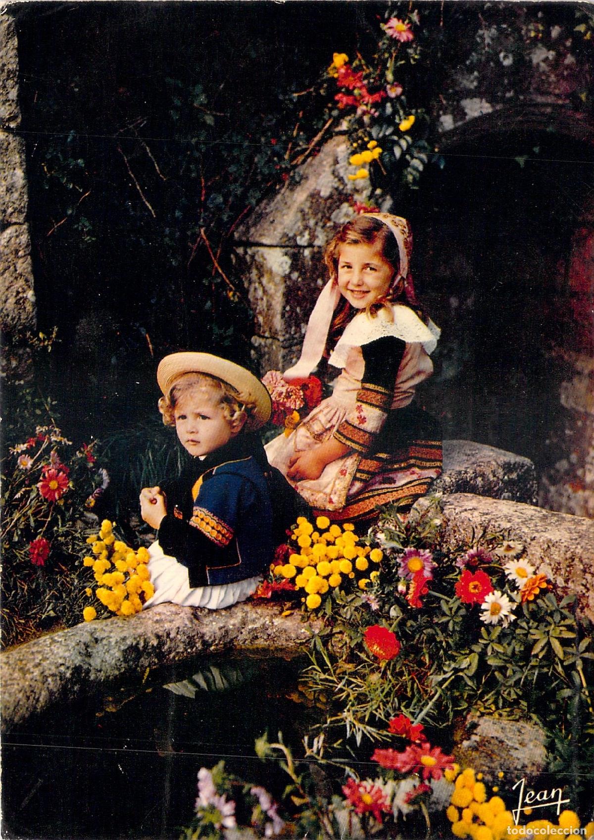 Postais: Postal Ni&ntilde;os con Trajes T&iacute;picos de Quimper y Pont-l'Abb&eacute; Breta&ntilde;a