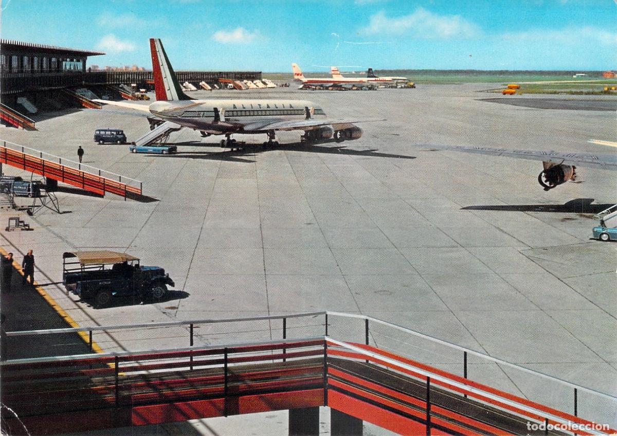 Postales: Postal Aeropuerto Leonardo da Vinci Fiumicino Roma Alitalia
