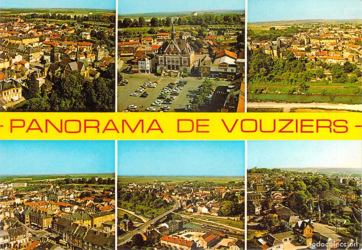 Postales: Postal Panorama de Vouziers, Ardenas, Francia - Multivista