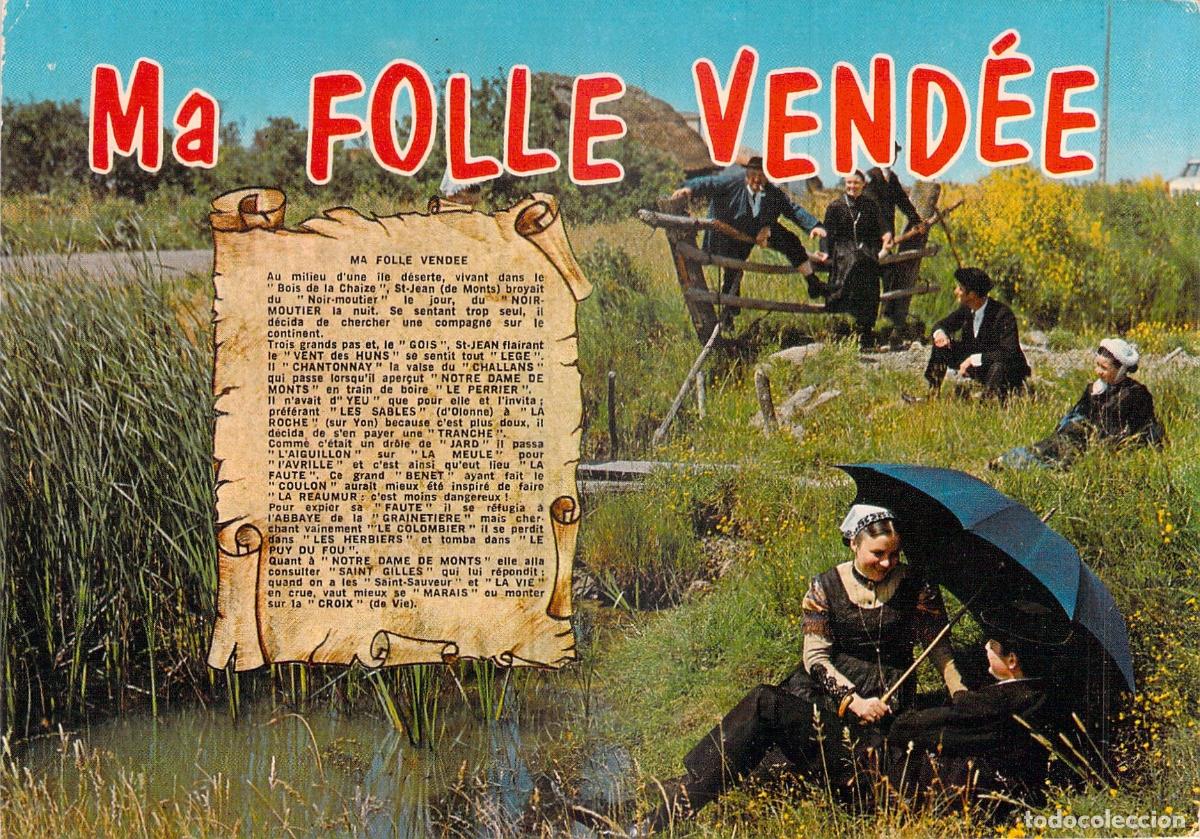 Postales: Postal Ma Folle Vend&eacute;e - Trajes Tradicionales y Paisaje de Francia