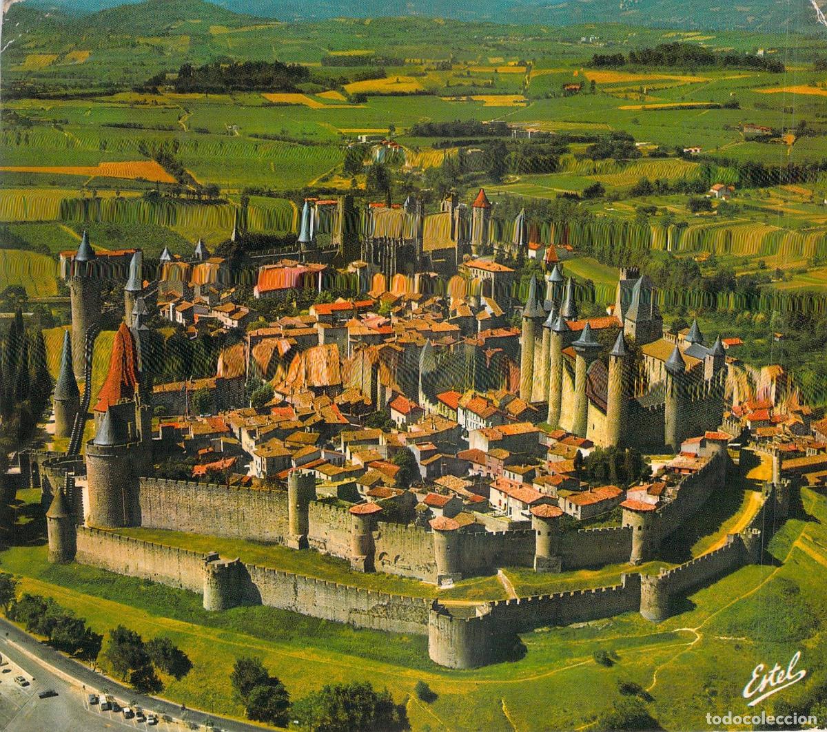Postales: Postal de Carcassonne Francia - Vista A&eacute;rea de la Cit&eacute; Medieval