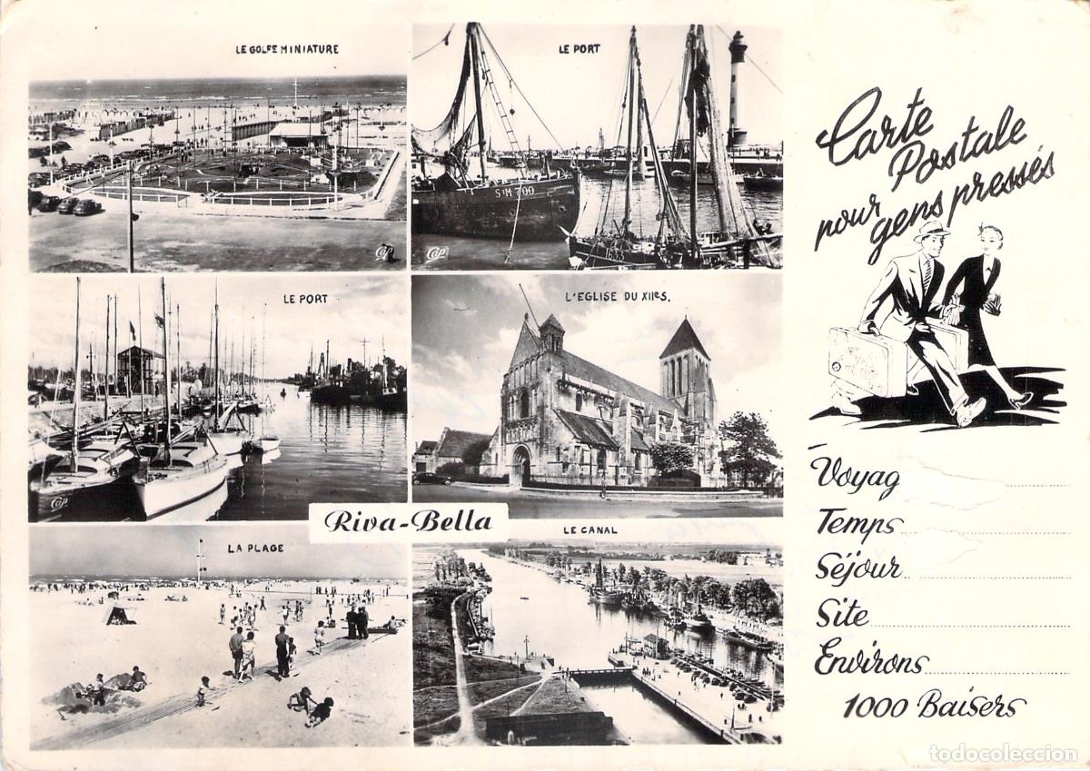 Postales: Postal Multivista de Riva-Bella Francia con Diferentes Escenas