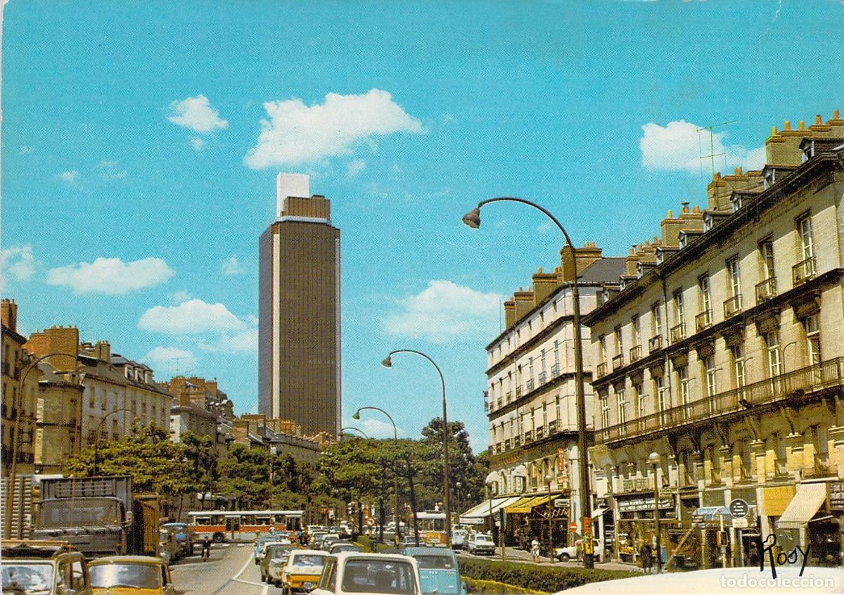 Postales: Postal de Nantes: Cours des Cinquante Otages y la Tour de Bretagne