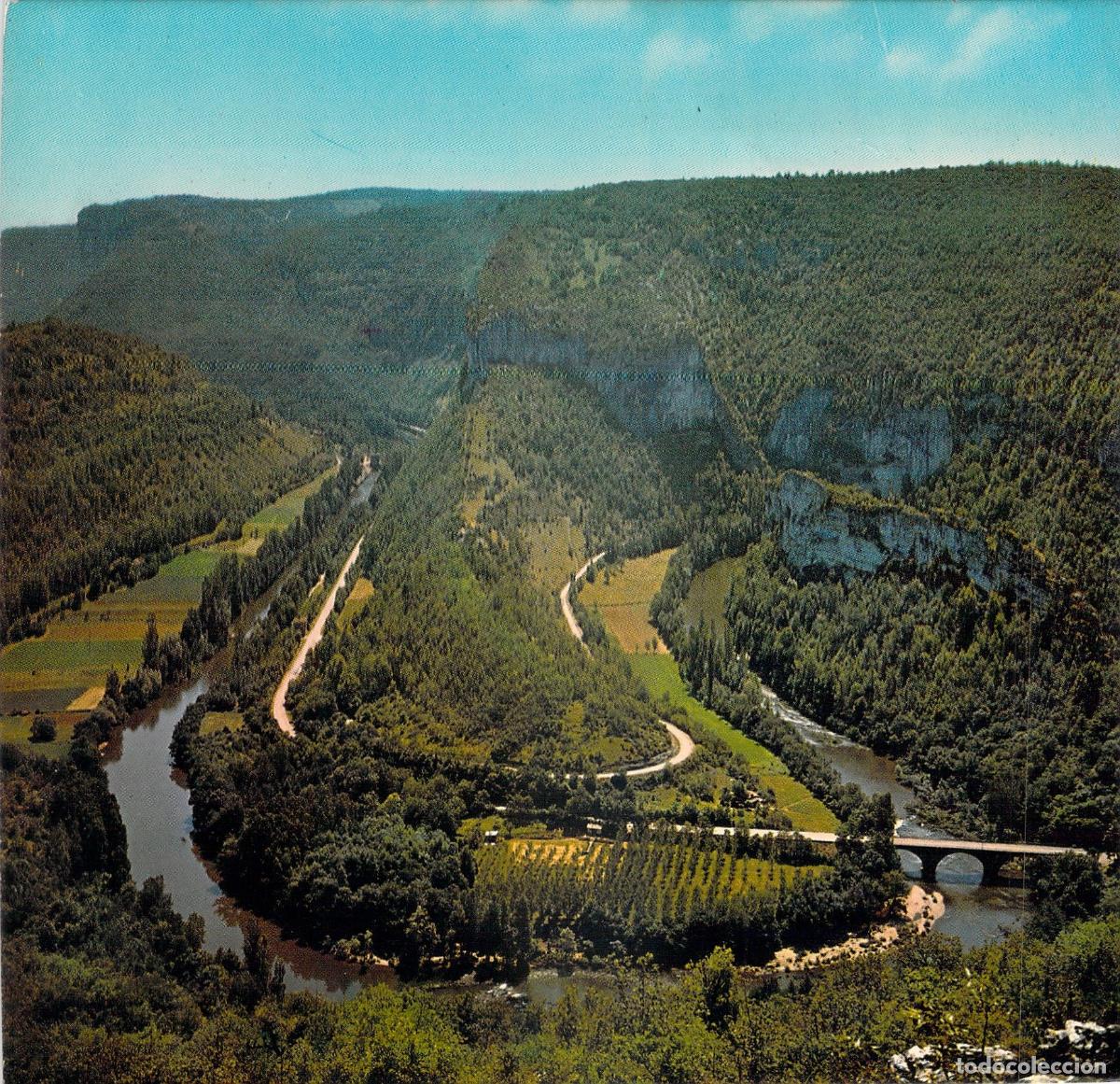 Postales: Postal de Saint-Antonin-Noble-Val, R&iacute;o Aveyron y Cirque de B&ocirc;nes