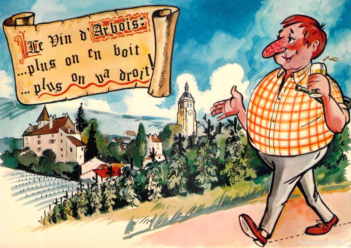 Postales: Postal Humor&iacute;stica de Arbois Jura Francia Vino de Arbois