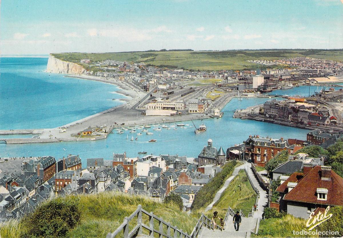 Postales: Postal de Vista General de Le Tr&eacute;port y Mers-les-Bains, Francia