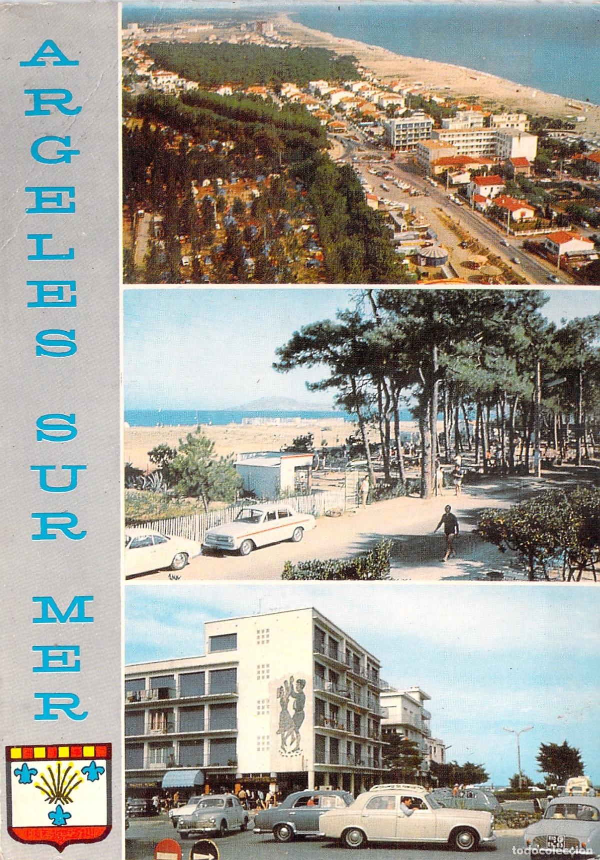 Postcards: Postal Argel&egrave;s-sur-Mer Francia Multi-vista Playa y Ciudad