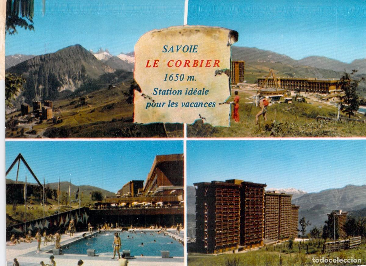 Postcards: Postal de Le Corbier, Saboya - Estaci&oacute;n de Esqu&iacute; y Paisaje de Monta&ntilde;a