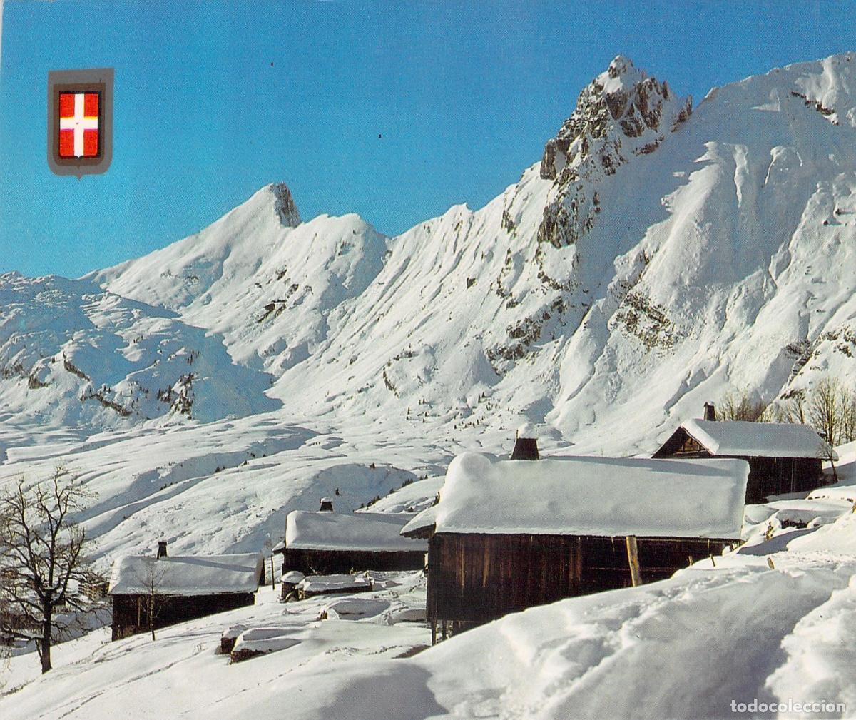 Postales: Postal de los Alpes Franceses y Chalets Nevados