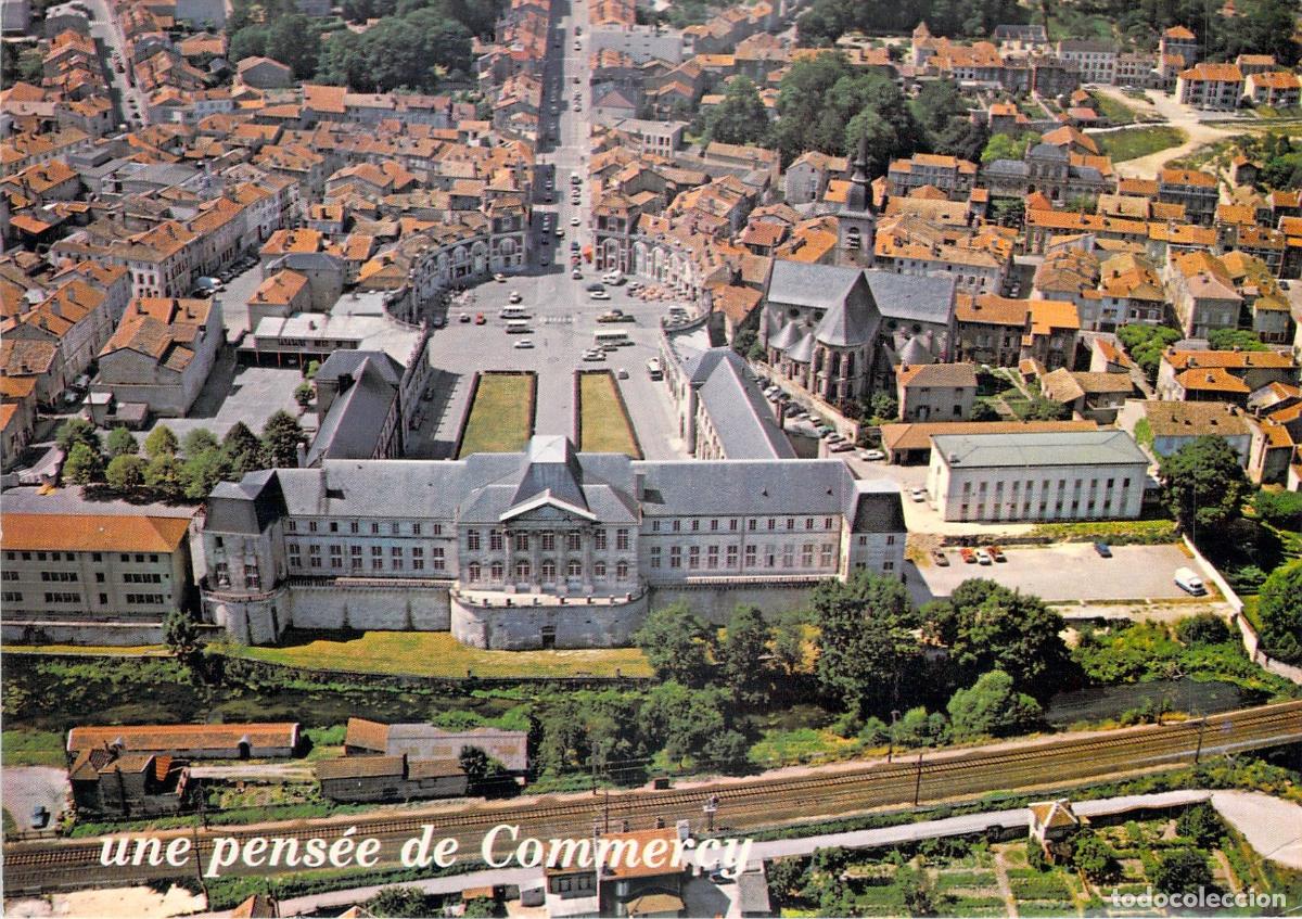Postales: Postal de Commercy, Francia - Vista A&eacute;rea del Castillo y Ciudad