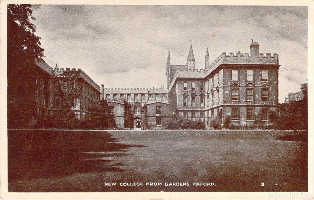 Postales: Postal de New College desde los Jardines en Oxford, Inglaterra
