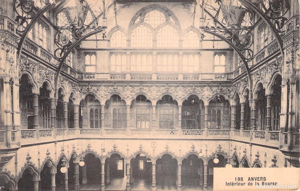 Postales: Postal del Interior de la Bolsa de Amberes, B&eacute;lgica