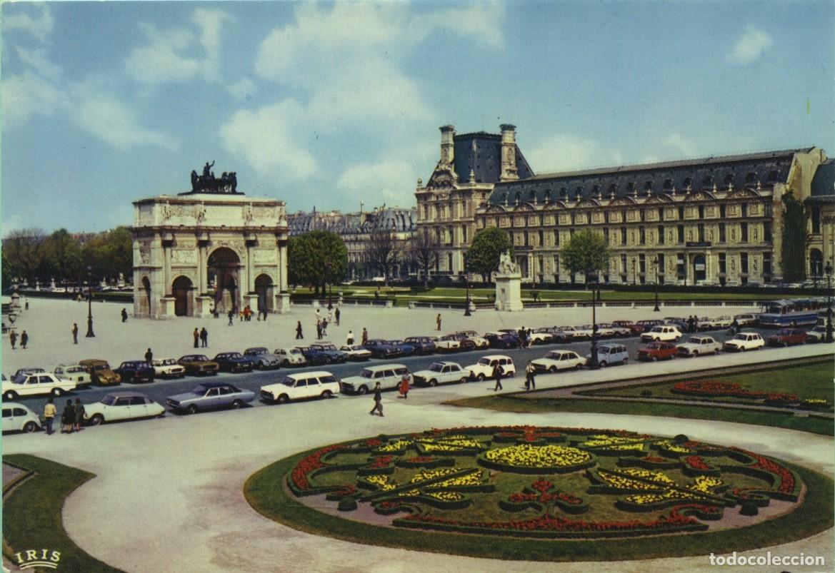 Postales: N&ordm; 516-PAR&Iacute;S. France. L'Arc de Triomphe du Carrousel et le Louvre (Pavilion de Marsan). Sin circular