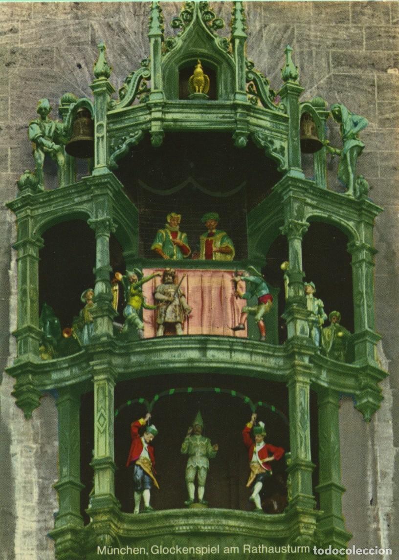 Postales: N&ordm; 304-Munich. Alemania. Carrill&oacute;n en la torre del nuevo ayuntamiento. Sin circular