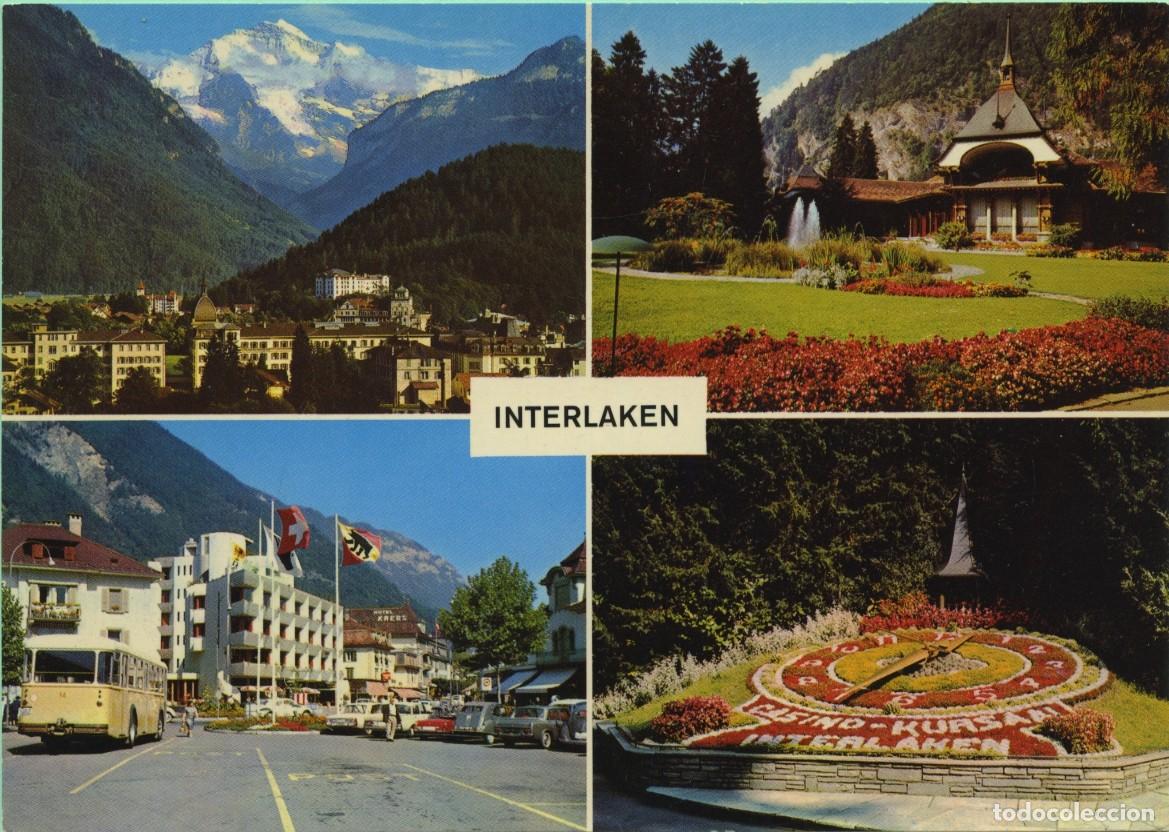 Postales: N&ordm; 8056-INTERLAKEN. Suiza. Diversos aspectos. Sin circular. ED. OBERHOFEN