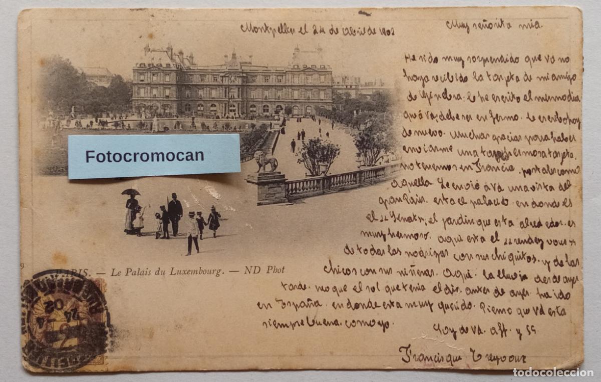 Postales: PAR&Iacute;S. LE PALAIS DU LUXEMBOURG.
