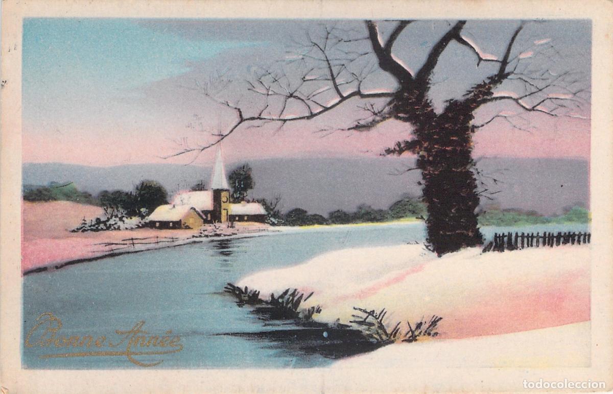 Postales: Postal de A&ntilde;o Nuevo con Paisaje de Invierno Nevado