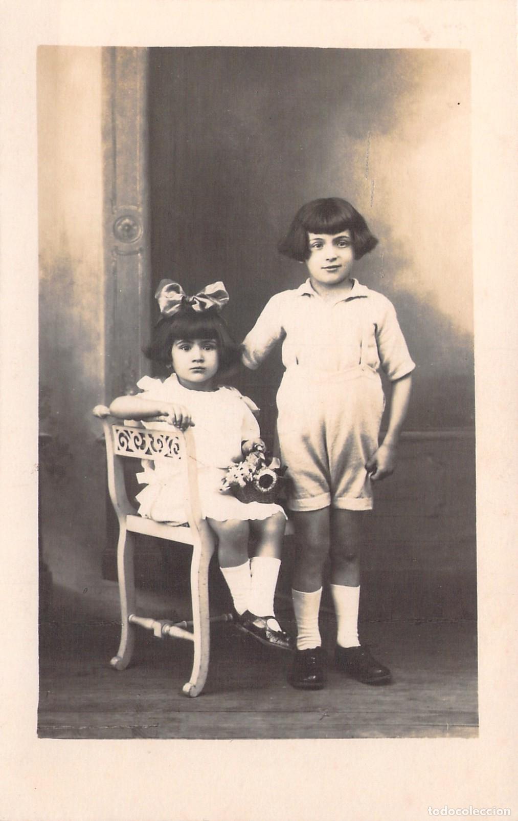 Postales: Postal de Retrato Infantil de Estudio en Burdeos, Francia