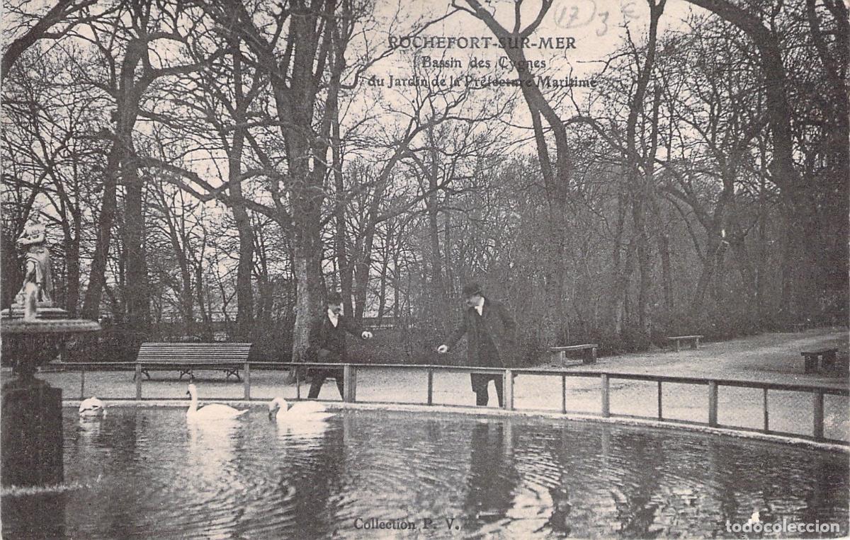 Cartes Postales: Postal de Rochefort-sur-mer, Bassin des Cygnes, Jard&iacute;n de la Prefectura