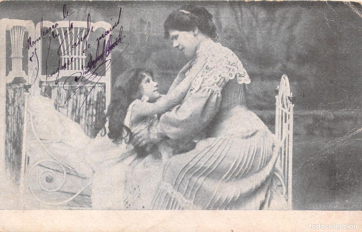 Postales: Postal Retrato Art&iacute;stico de Madre e Hija, Francia