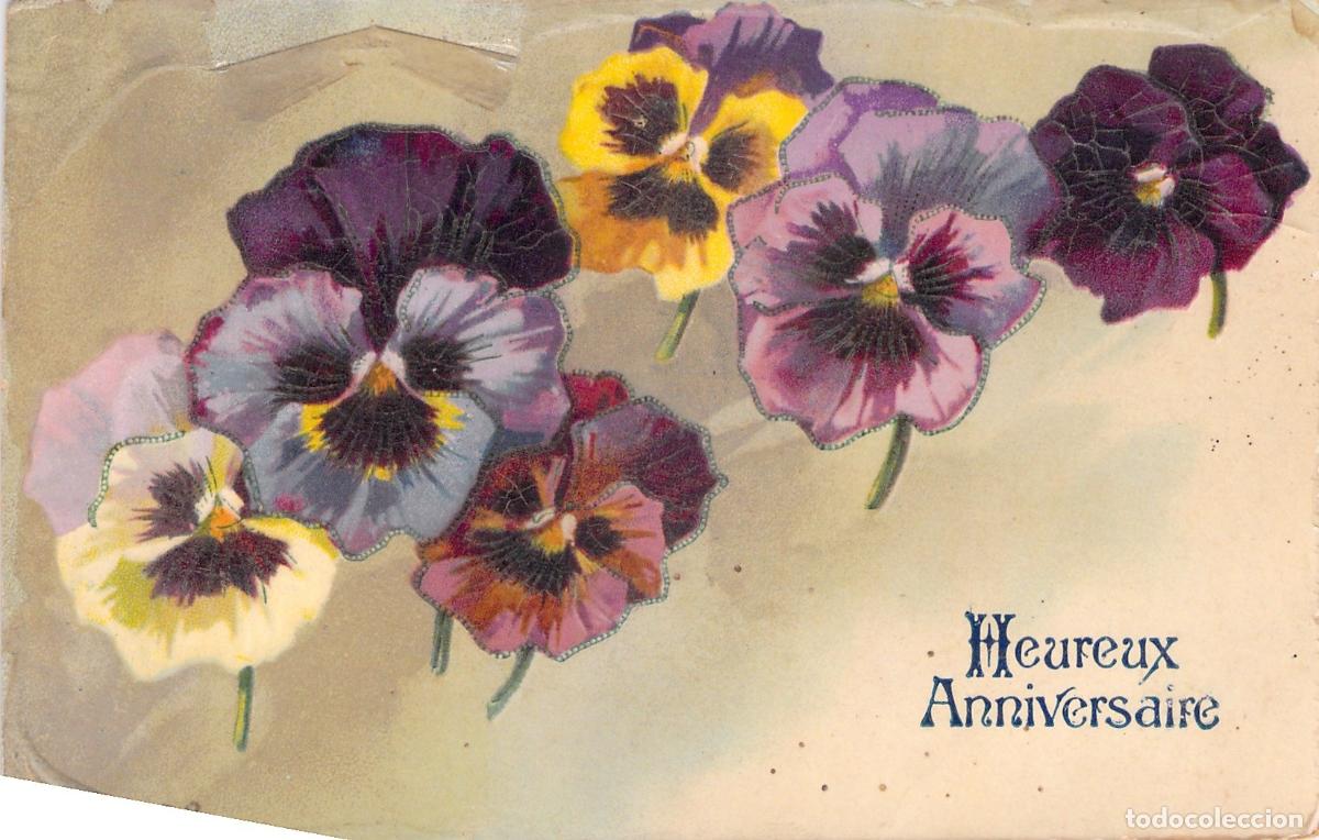 Postcards: Postal de Feliz Aniversario con Ilustraci&oacute;n de Pensamientos de Colores